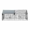 Chicken Coop Run Rabbit Hutch Cat Dog Enclosure Crate Pet Cage Playpen Chook Pen Puppy Ferret Bunny House Kennel Roof Cover Metal L Size