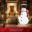 180cm Christmas LED Light Snowman Decoration Strip Home Display Xmas Outdoor House Holiday Ornaments Folding 8 Flickering Effects