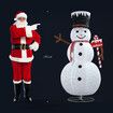 180cm Christmas LED Light Snowman Decoration Strip Home Display Xmas Outdoor House Holiday Ornaments Folding 8 Flickering Effects