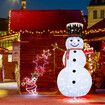 180cm Christmas LED Light Snowman Decoration Strip Home Display Xmas Outdoor House Holiday Ornaments Folding 8 Flickering Effects