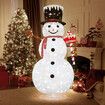 180cm Christmas LED Light Snowman Decoration Strip Home Display Xmas Outdoor House Holiday Ornaments Folding 8 Flickering Effects