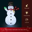 180cm Christmas Light Snowman Decoration 200 LED Strip Home Display Outdoor Xmas Holiday House Ornament Folding 8 Flickering Effects