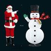 180cm Christmas Light Snowman Decoration 200 LED Strip Home Display Outdoor Xmas Holiday House Ornament Folding 8 Flickering Effects