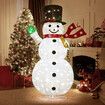 180cm Christmas Light Snowman Decoration 200 LED Strip Home Display Outdoor Xmas Holiday House Ornament Folding 8 Flickering Effects