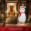 180cm Penguin Christmas Light LED Strip Xmas Decoration Home Display Outdoor House Holiday Ornament Folding 8 Flickering Effects