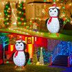 180cm Penguin Christmas Light LED Strip Xmas Decoration Home Display Outdoor House Holiday Ornament Folding 8 Flickering Effects