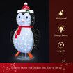 180cm Penguin Christmas Light LED Strip Xmas Decoration Home Display Outdoor House Holiday Ornament Folding 8 Flickering Effects