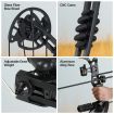 Compound Bow Arrow Set Archery Hunting Sports Equipment Target Shooting 20-55lbs Right Handed for Beginner Master Black