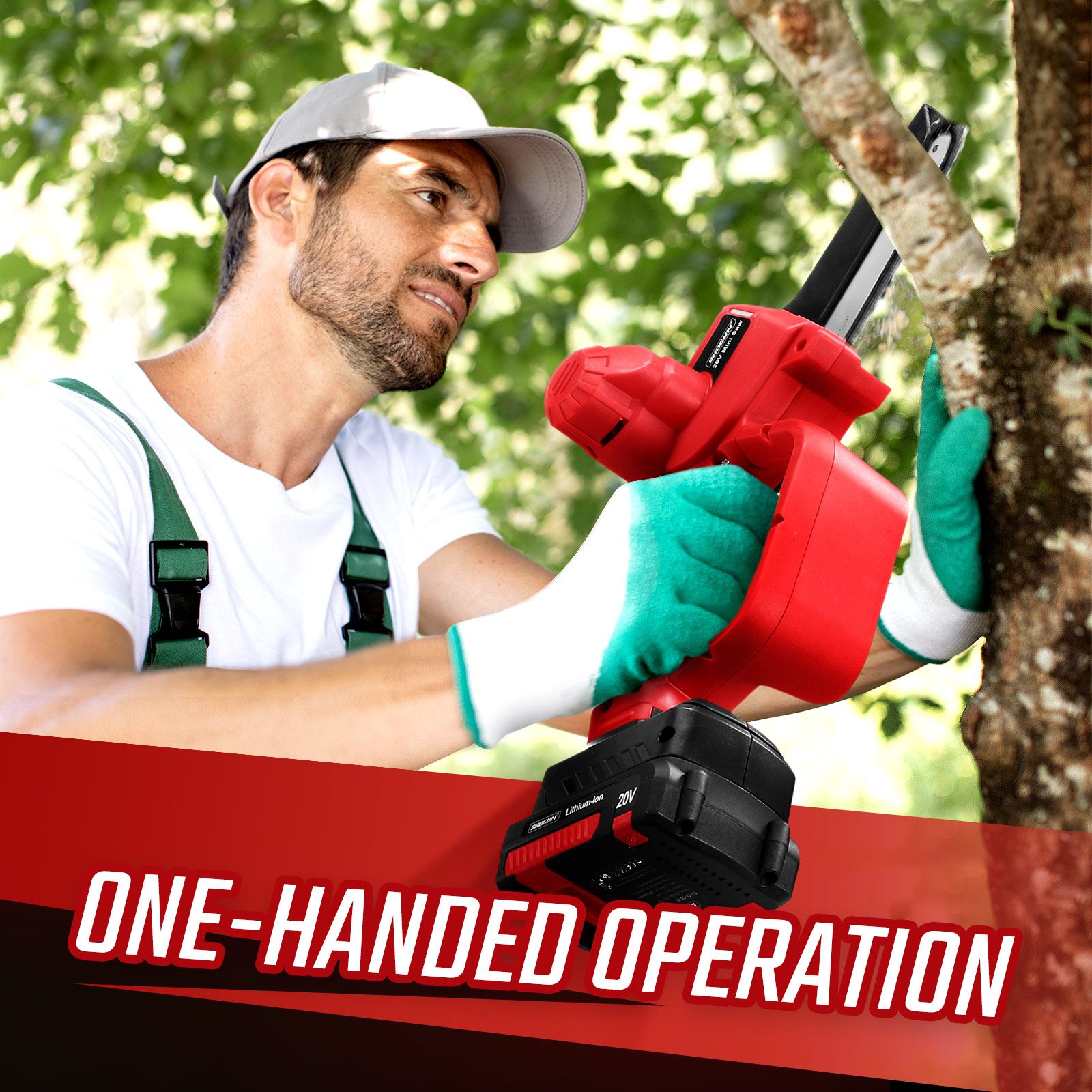 Chainsaw Wood Cutter Cordless Electric Mini Pole Telescopic Handheld 2