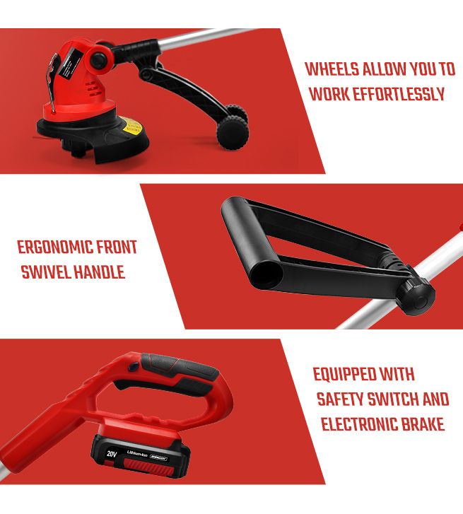 Whipper Snipper Cordless Grass Trimmer String Edger Electric Lawn Weed