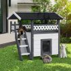 i.Pet Cat House Outdoor Shelter 77cm x 50cm x 73cm Rabbit Hutch Wooden Condo Small Dog Enclosure