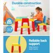 Keezi 3PCS Kids Table and Chairs Set Activity Toys Storage Box Desk Blocks