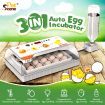 20 Egg Incubator Fully Automatic Hatching Turning Candler Machine for Chicken Quail Duck Poultry Bird Digital Turner Hatcher LED Light