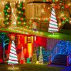 180cm Ribbon Christmas Tree Light Decoration LED Strip Ornaments Xmas Home Outdoor Display Folding Star Topper 8 Flickering Effects