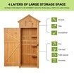 Garden Shed Outdoor Storage Box Wooden Tools Backyard Sheds Solid Locker Cabinet with 5 Hooks 77 x 54 x 179cm