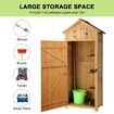 Garden Shed Outdoor Storage Box Wooden Tools Backyard Sheds Solid Locker Cabinet with 5 Hooks 77 x 54 x 179cm