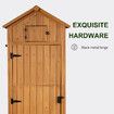 Garden Shed Outdoor Storage Box Wooden Tools Backyard Sheds Solid Locker Cabinet with 5 Hooks 77 x 54 x 179cm