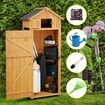 Garden Shed Outdoor Storage Box Wooden Tools Backyard Sheds Solid Locker Cabinet with 5 Hooks 77 x 54 x 179cm