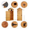 Garden Shed Outdoor Storage Box Wooden Tools Backyard Sheds Solid Locker Cabinet with 5 Hooks 77 x 54 x 179cm