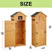 Garden Shed Outdoor Storage Box Wooden Tools Backyard Sheds Solid Locker Cabinet with 5 Hooks 77 x 54 x 179cm