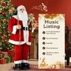 Solight 150cm Animated Singing Dancing Santa Claus Figurine Rocking Christmas Decoration Musical Display Figure Collapsible