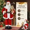 Solight 150cm Animated Singing Dancing Santa Claus Figurine Rocking Christmas Decoration Musical Display Figure Collapsible