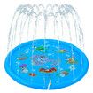 Water Play Mat Toy Sprinkler Pool Beach Dog Game Centre Splash Spray Pad Outdoor Lawn Garden Backyard 170cm for Children Pets