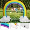 Water Sprinkler Play Toy Inflatable Pool Beach Float Game Centre Outdoor Lawn Garden Spray Squirter Large Rainbow Arch for Kids Pets 160cm Tall