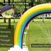 Water Sprinkler Play Toy Inflatable Pool Beach Float Game Centre Outdoor Lawn Garden Spray Squirter Large Rainbow Arch for Kids Pets 160cm Tall