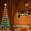 180cm Christmas Tree With RGB LED Light Xmas Spruce Artificial Holiday Decor Ornament Indoor Remote Control 18 Lighting Modes 