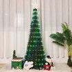 180cm Christmas Tree With RGB LED Light Xmas Spruce Artificial Holiday Decor Ornament Indoor Remote Control 18 Lighting Modes 