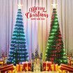 180cm Christmas Tree With RGB LED Light Xmas Spruce Artificial Holiday Decor Ornament Indoor Remote Control 18 Lighting Modes 