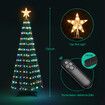 150cm Christmas Tree With Light RGB LED Artificial Xmas Spruce Decor Holiday Ornament Indoor Remote Control 18 Lighting Modes