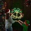 Christmas LED Light Strip Rope Xmas Bell Decor Holiday Ornament Outdoor Indoor 60 x 40CM