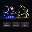 Christmas Light Santa Claus Sleigh Reindeer LED Strip Rope Xmas Decor Holiday Ornament Outdoor Indoor 150x75cm XL Size