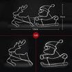 Christmas Light Santa Claus Sleigh Reindeer LED Strip Rope Xmas Decor Holiday Ornament Outdoor Indoor 150x75cm XL Size