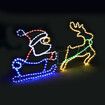 Christmas Light Santa Claus Sleigh Reindeer LED Strip Rope Xmas Decor Holiday Ornament Outdoor Indoor 150x75cm XL Size