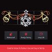 Christmas LED Light Decor Strip Rope Xmas Snowflake Bell Holiday Ornament Outdoor Indoor 145x53cm XL Size