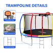 Genki 14ft Trampoline Rebounder Kids with Basketball Hoop Ladder Enclosure Jumping Bounce Outdoor Indoor Round