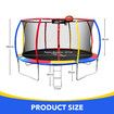 Genki 14ft Trampoline Rebounder Kids with Basketball Hoop Ladder Enclosure Jumping Bounce Outdoor Indoor Round