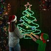 Solight Christmas Tree Light LED Strip Rope Xmas Decoration Holiday Ornament Outdoor Indoor IP65 125x88cm XL Size