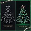 Solight Christmas Tree Light LED Strip Rope Xmas Decoration Holiday Ornament Outdoor Indoor IP65 125x88cm XL Size