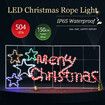 Solight Merry Christmas Light Xmas LED Rope Strip Decoration Holiday Ornament Indoor Outdoor IP65 130x60cm XL Size