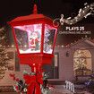 Christmas LED Street Light Snowing Post Xmas Decoration Ornaments Lamp Lantern Music Indoor Outdoor 180CM