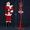 Christmas LED Street Light Snowing Post Xmas Decoration Ornaments Lamp Lantern Music Indoor Outdoor 180CM