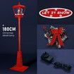 Christmas LED Street Light Snowing Post Xmas Decoration Ornaments Lamp Lantern Music Indoor Outdoor 180CM