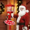 Christmas LED Street Light Snowing Post Xmas Decoration Ornaments Lamp Lantern Music Indoor Outdoor 180CM