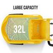 Commercial Mop Bucket Wringer Side Press Home Cleaning Cart Squeezer Combo Hotel All-In-One Heavy-Duty Wheels Yellow 32L