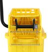 Commercial Mop Bucket Wringer Side Press Home Cleaning Cart Squeezer Combo Hotel All-In-One Heavy-Duty Wheels Yellow 32L