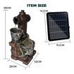 Solar Powered Water Fountain Outdoor Garden Features Cascading Bird Bath LED Indoor Backyard Pond